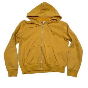 h&m divided mustard zip up hoodie